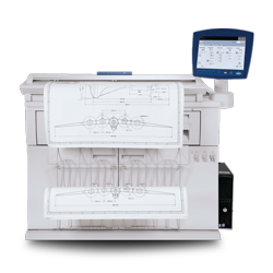 Wie bieten kostengünstige S/W Kopien und Ausdrucke ( beispielsweise CAD Zeichnungen ) bis Format DIN A0+ auf 75g Papier (weiß oder farbig) und transparentem Film an.